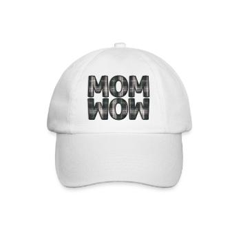 Mama Mama Wow Muttertag Lustig Niedlich Familie Mutter - Baseballkappe - Weiß/Weiß - Vorne