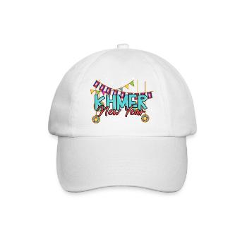 Cambodge Khmer Nouvel An Choul Chnam I Cadeau - Casquette classique - blanc/blanc - Devant