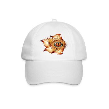 Magic Eye of a Dragon in Flames Tattoo - Baseball Cap - white/white - Front