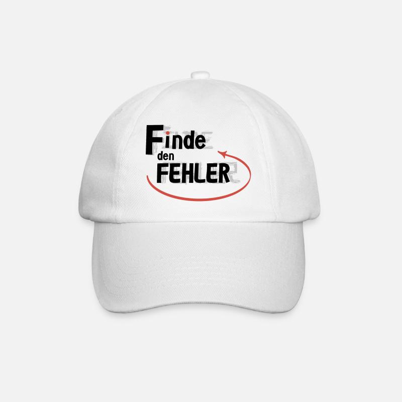 Finde den Fehler - Baseballkappe - Weiß/Weiß