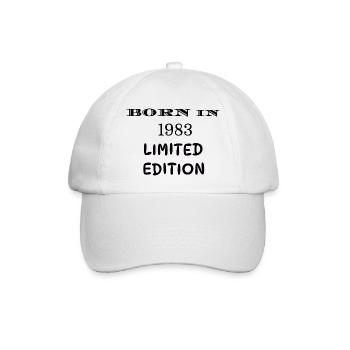 Born in 1983 limited edition - Baseball Cap - white/white - Front