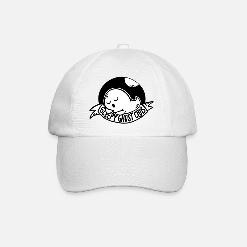 Sleepy Ghost Club - Baseballkappe - Weiß/Weiß