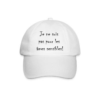 Je ne suis pas pour les âmes sensibles - Casquette classique - blanc/blanc - Devant