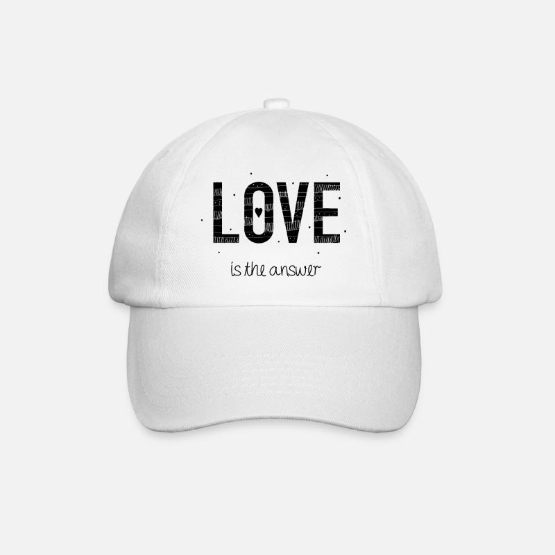 Liebe ist die Antwort - Baseballkappe - Weiß/Weiß
