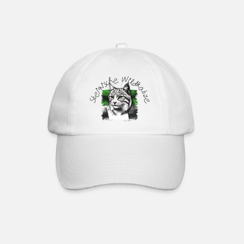 steirische wildkatze steirerin steiermark grün - Baseballkappe - Weiß/Weiß
