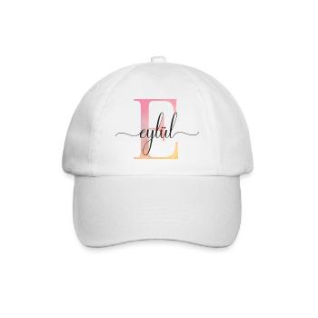 E| Monogramme | Nom | EylülAquarelle - Casquette classique - blanc/blanc - Devant