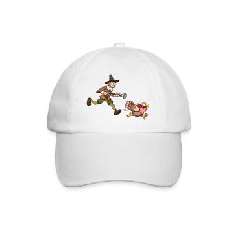 Pèlerin chassant la Turquie - Casquette classique - blanc/blanc - Devant