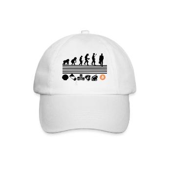 Bitcoin-Entwicklung - Baseballkappe - Weiß/Weiß - Vorne