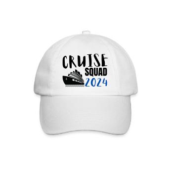 Cruise Squad 2024 - Kreuzfahrt 2024 Reisegruppe - Baseballkappe - Weiß/Weiß - Vorne
