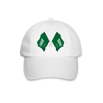 Deux drapeaux Arabie Saoudite - Casquette classique - blanc/blanc - Devant