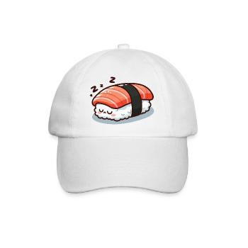 Schlafender Sushi - Baseballkappe - Weiß/Weiß - Vorne
