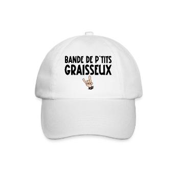 bande de p'tits graisseux - Casquette classique - blanc/blanc - Devant