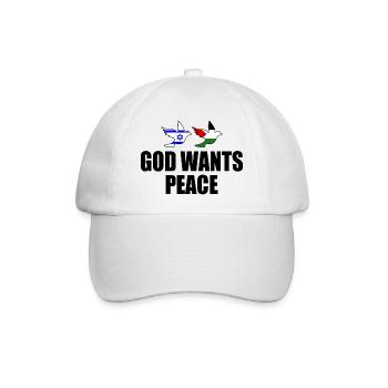 God wants peace for israel free palestine - Casquette classique - blanc/blanc - Devant