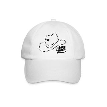 Linedance Linedancing Country Fan - Geschenk - Baseballkappe - Weiß/Weiß - Vorne