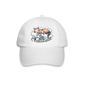fainéant de chat qui dort, humour drôle de chat ! - Casquette classique - blanc/blanc - Devant