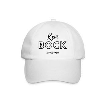 Kein Bock since 1980 - Baseballkappe - Weiß/Weiß - Vorne