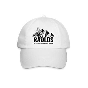 Mountainbike Radlos sieht man mich so gut wie nie  - Baseballkappe - Weiß/Weiß - Vorne
