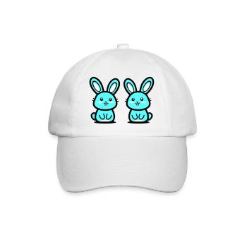 Ostern Symbol Hase - Baseballkappe - Weiß/Weiß - Vorne