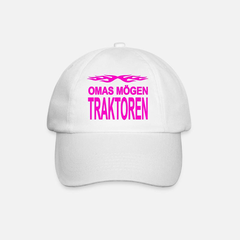 Traktor - Baseballkappe - Weiß/Weiß