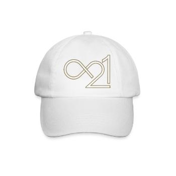 Bitcoin 21 millions infini minimaliste - Casquette classique - blanc/blanc - Devant