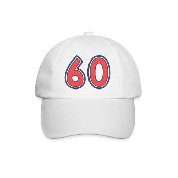 60. 60 YEARS. 60th ANNIVERSARY - Baseball Cap - white/white - Front