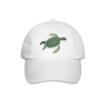 Tortue du cœur : Rivière de la Tranquillité - Casquette classique - blanc/blanc - Devant