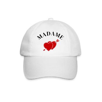 Madame Heart Arrow - Braut in spe - Baseballkappe - Weiß/Weiß - Vorne