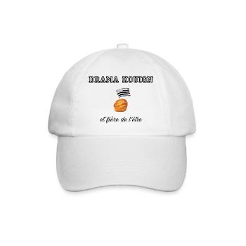 Fière d être une drama kouign Blk - Casquette classique - blanc/blanc - Devant