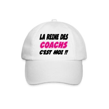 La reine des COACHS c'est moi !!! - Casquette classique - blanc/blanc - Devant