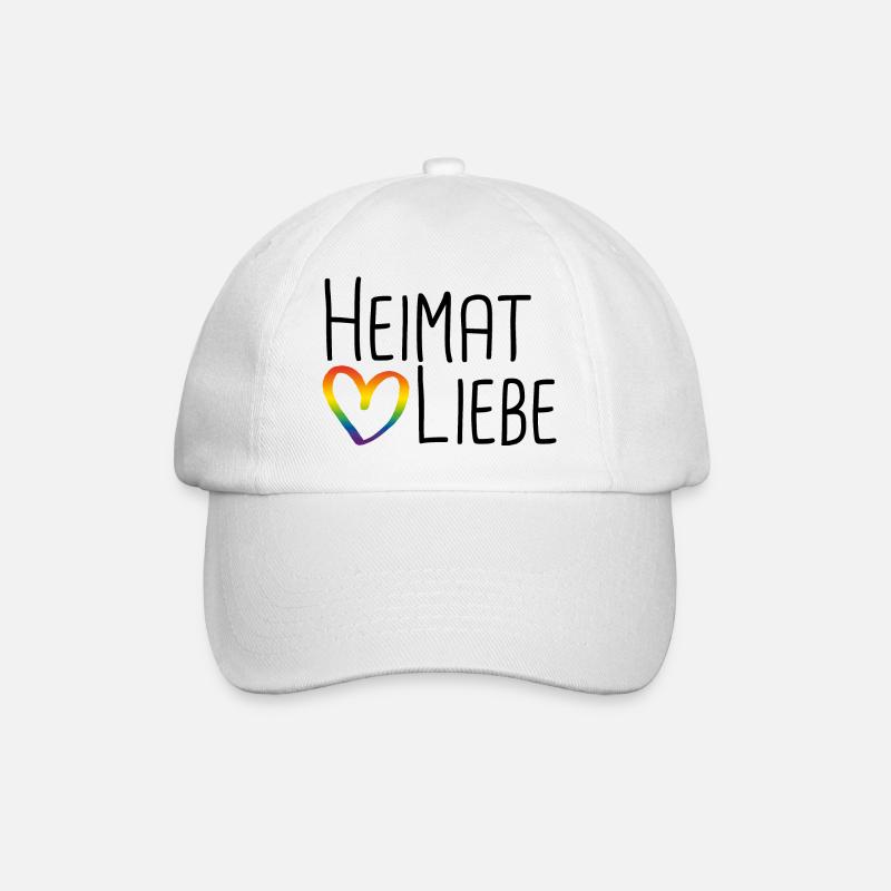Heimat Liebe - Baseballkappe - Weiß/Weiß