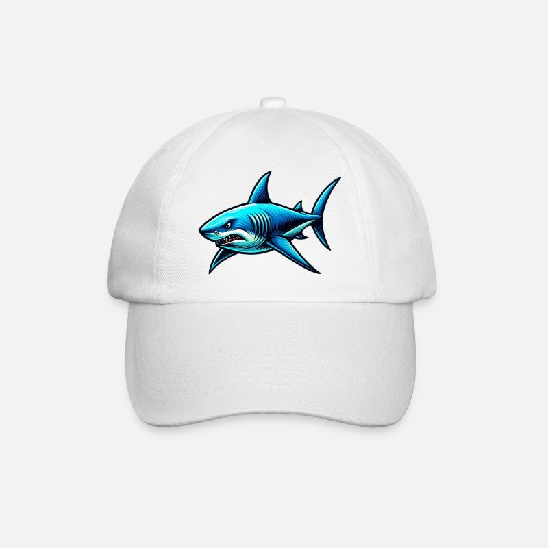 Hai - Baseballkappe - Weiß/Weiß