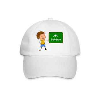Einschulung ABC Schütze - Baseballkappe - Weiß/Weiß - Vorne