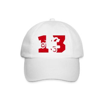 Moto 13 Biker - Baseballkappe - Weiß/Weiß - Vorne