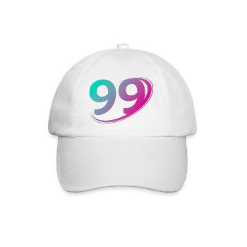 Number 99 multicolor - Baseball Cap - white/white - Front