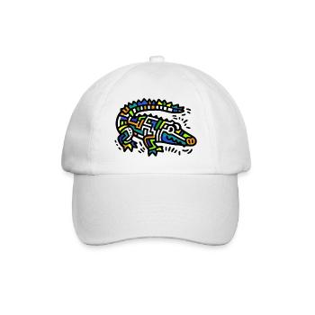 Alligator Crocodile - Baseball Cap - white/white - Front