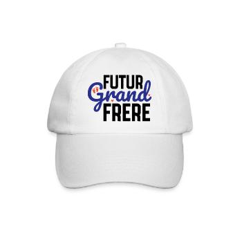 Futur grand frère - annonce futur grand frère - Casquette classique - blanc/blanc - Devant