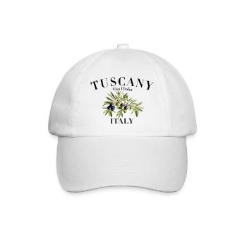 Tuscany Toskana Italien Olivenöl - Baseballkappe - Weiß/Weiß - Vorne