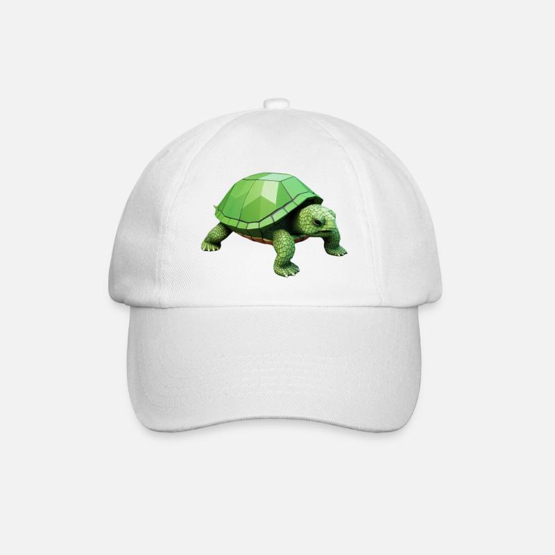 Schildkröte - Baseballkappe - Weiß/Weiß