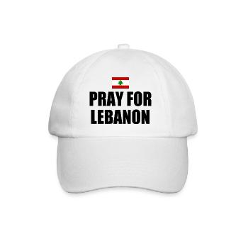 Pray for lebanon - Casquette classique - blanc/blanc - Devant