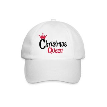 Lustiges T-Shirt zu Weihnachten für Frauen - Baseballkappe - Weiß/Weiß - Vorne