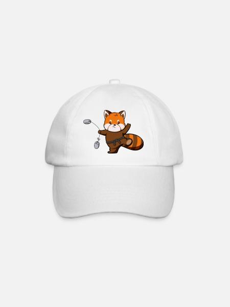 Süßer Panda macht Kung Fu - Baseballkappe - Weiß/Weiß