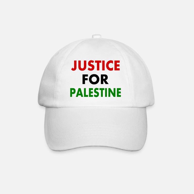 Justice for palestine - Baseballkappe - Weiß/Weiß