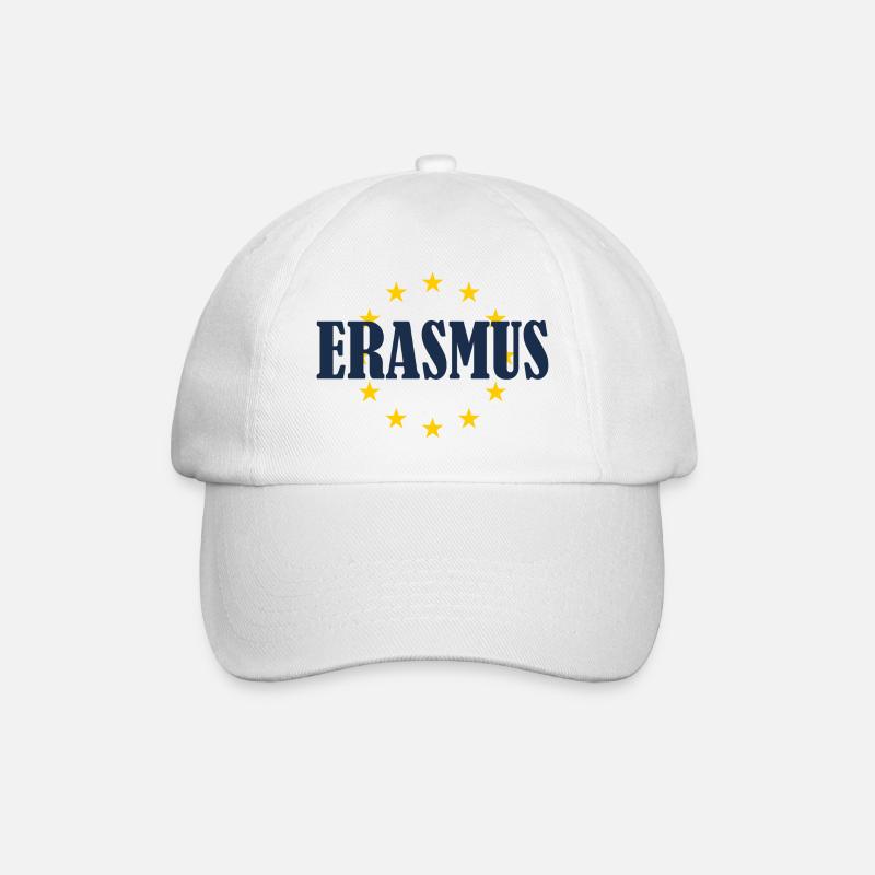 Erasmus Design avec EU Stars - Casquette classique - blanc/blanc