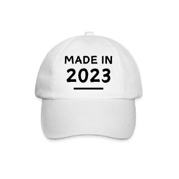 Fabriqué en 2023 - Année de naissance / Anniversaire - Casquette classique - blanc/blanc - Devant