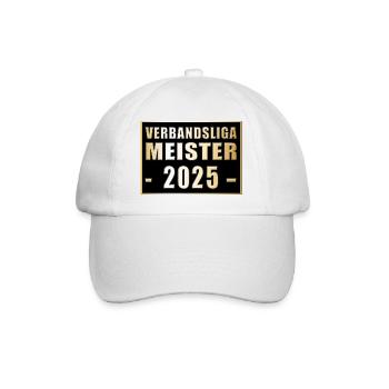 Meister der Verbandsliga 2025 - Baseballkappe - Weiß/Weiß - Vorne