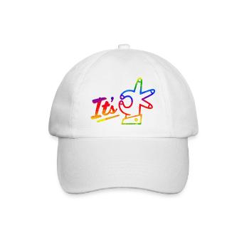 its ok quotes positive quote cute love positivity - Baseball Cap - white/white - Front
