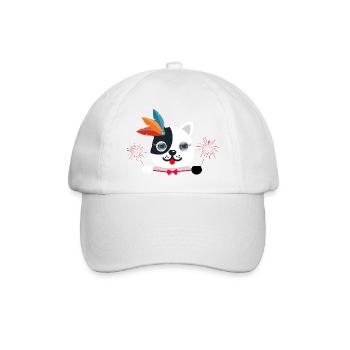 Сute blue eyed cat - Baseball Cap - white/white - Front