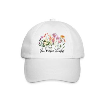 Grow Positive Thoughts - Baseball Cap - white/white - Front