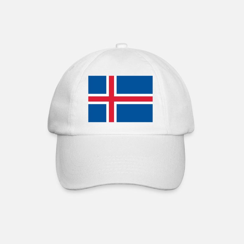 Island - Baseballkappe - Weiß/Weiß
