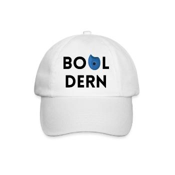 Bouldern - Simples Design mit Bouldergriff - Baseballkappe - Weiß/Weiß - Vorne